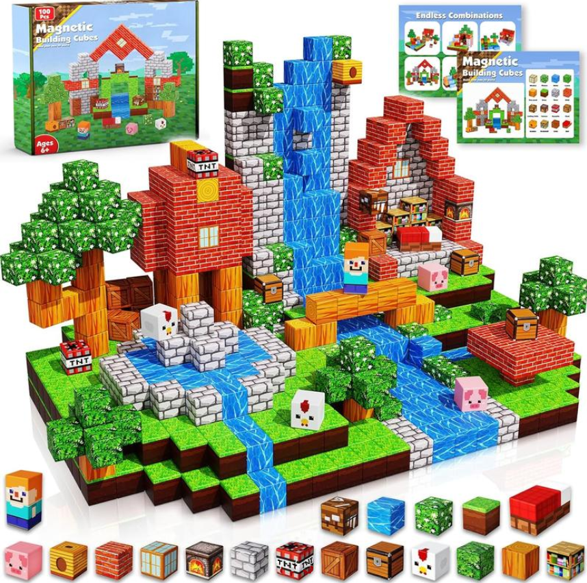 MagniBlocks Mine World Magnetic Building Set (100 PCS)