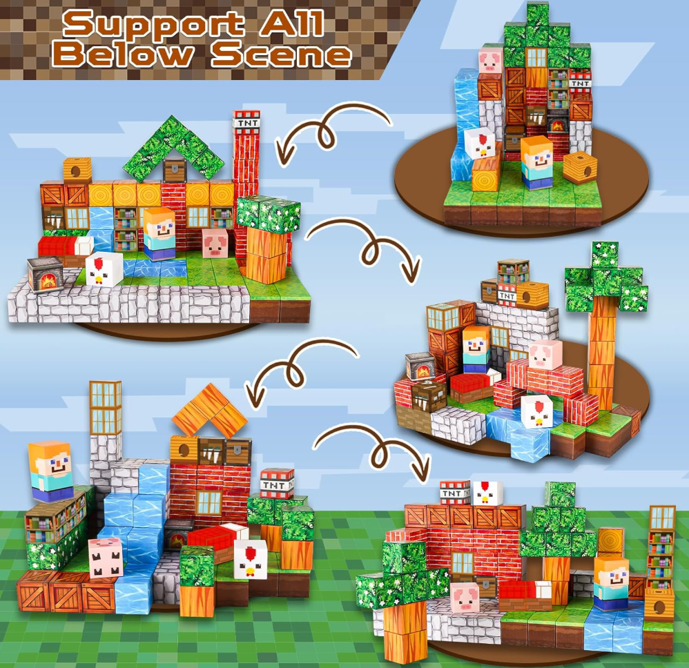 MagniBlocks Mine World Magnetic Building Set (100 PCS)